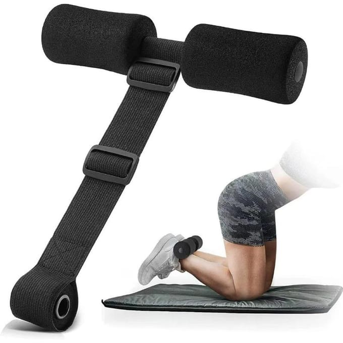 1 Stuk Scandinavische Hamstring Curl Strap voor Home Gym Workout Gear Spaanse Squats Buikspieroefening Machine Sit-ups black