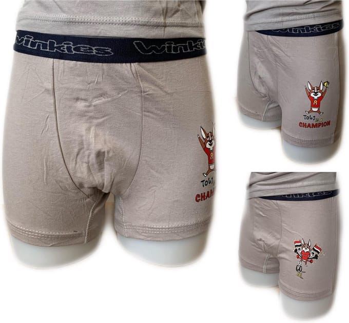 Embrator 2-stuks Jongens Boxershorts met opdruk licht grijs 140/146