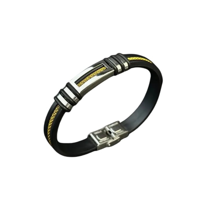 Nivard Armband - Staal - Nep Zilver - Heren - Nep Goud