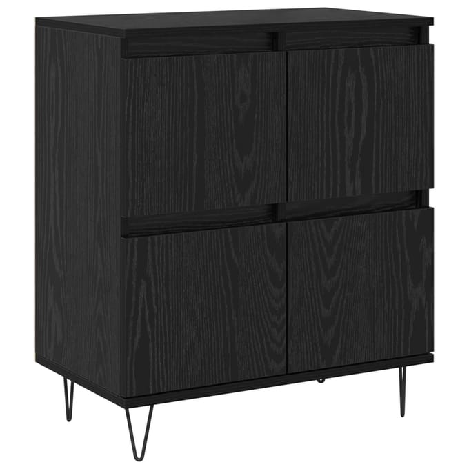 vidaXL - Dressoir - Zwart - Eiken - 60 - x - 35 - x - 70 - cm