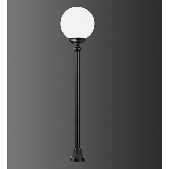 LCD Tuinpadverlichting 1142 met bolkap, zwart/wit