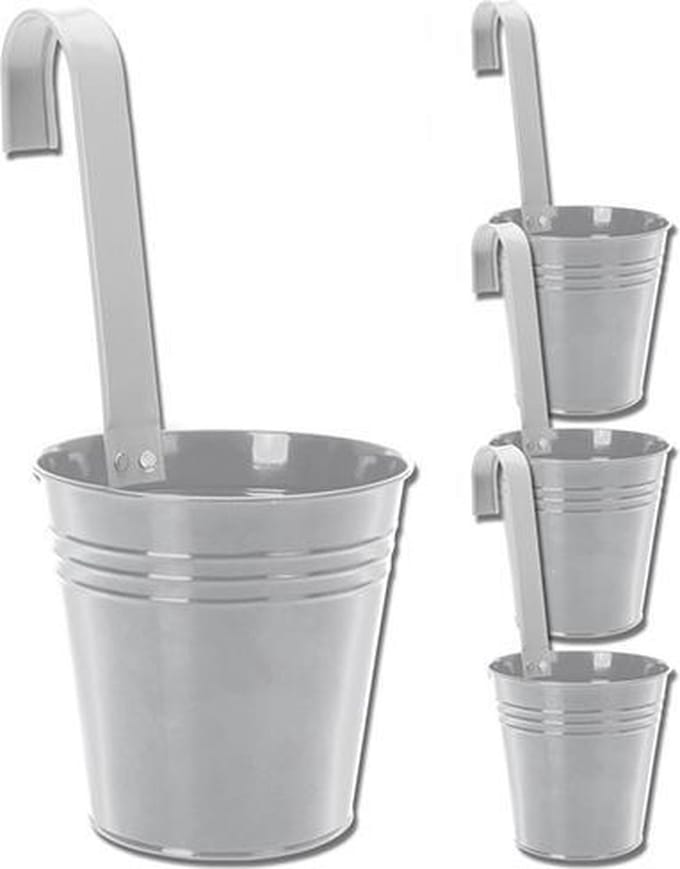 Relaxwonen - Bloempot met haak - Hangende bloempot - Set van 3 stuks