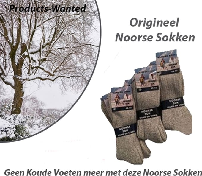 6 Paar Origineel Noorse Sokken Maat 39-42
