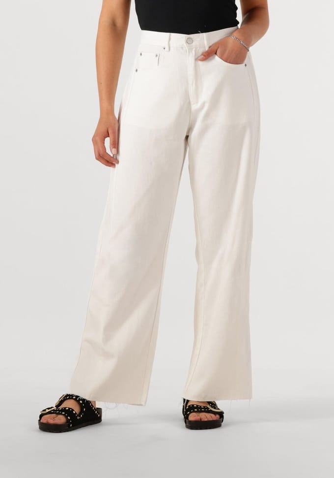 WITHBLACK Wblannika High Waist Pant Jeans Dames - Broek - Wit - Maat S