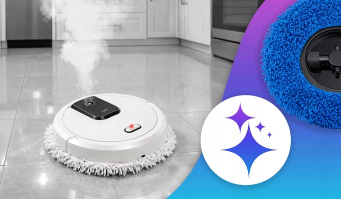 Robot Mop - Mop en Droog Robot - 360° Roterend - Sprayfunctie - UV Licht