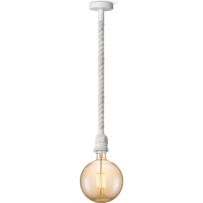 Home sweet home hanglamp Leonardo wit Globe g180 - amber