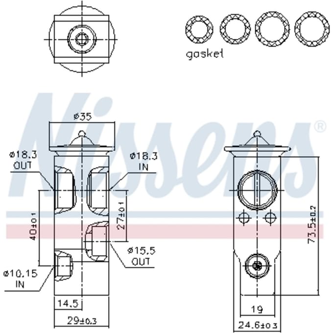Expansieventiel, airconditioning NISSENS 999388