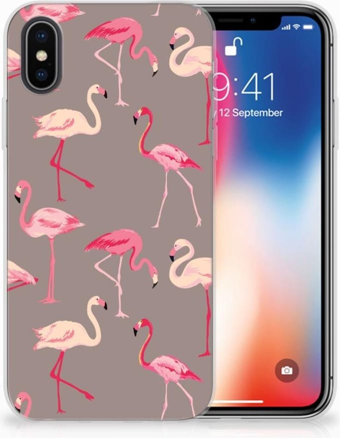 Apple iPhone X | Xs TPU Hoesje Flamingo