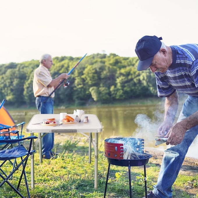 Opvouwbare Werkblad Tafel Aluminium Rechthoek - Compacte Camping Keuken Tuintafel