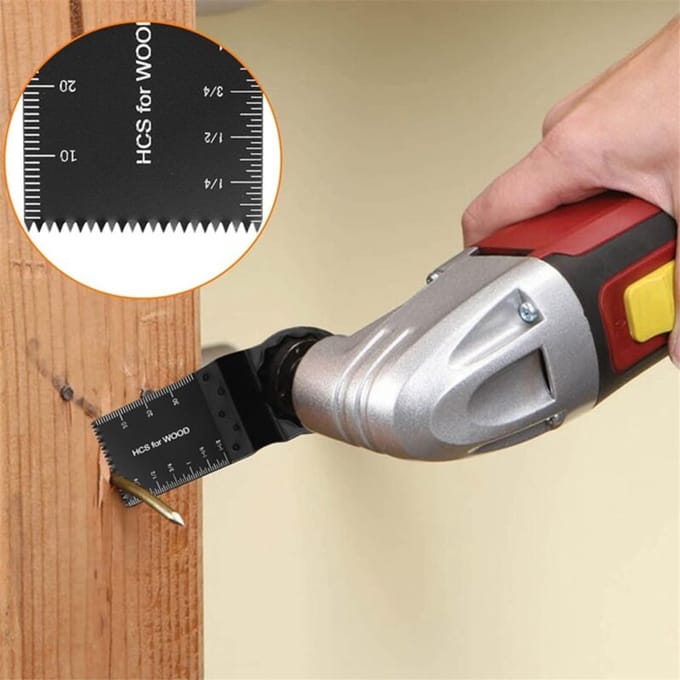 Multitool - messen - 10 stuks oscillerende zaagbladen, Professionele hout - metaal multitool - mes, Universeel met snel losmaakbare verbinding