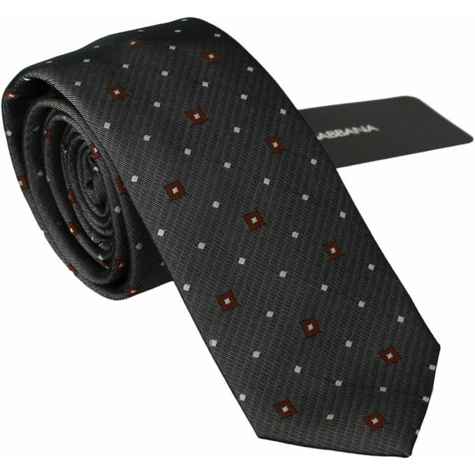 Dolce & Gabbana Gray Pattered Classic Mens Slim Men's Ntrigaar