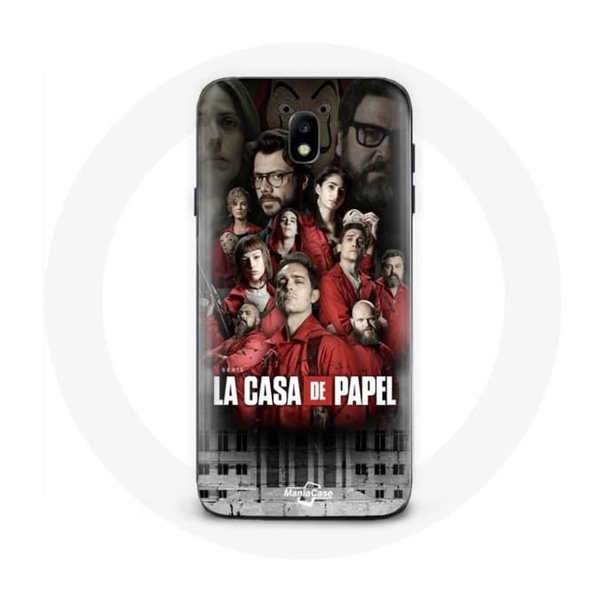Samsung Galaxy J3 2017 hoesje La casa de papel geeft karakters weer