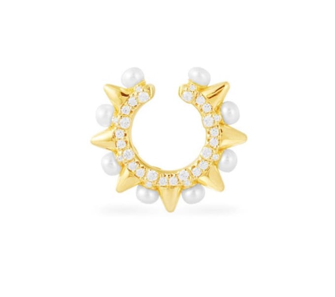 Spikes ear cuff | goud gekleurd