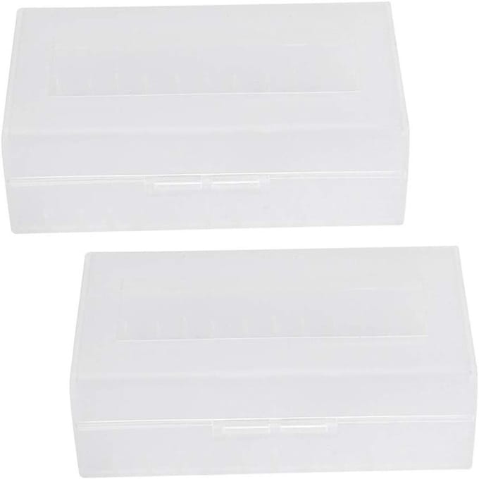 Batterij Opbergdoos - Batterijhouder Container - Batterijen Beschermen - Waterdicht Ontwerp - 2 stuks - Wit