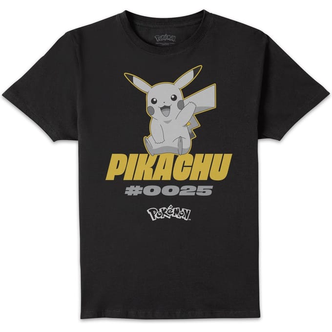 Pokémon Pikachu #0025 Unisex T-Shirt - Black - M