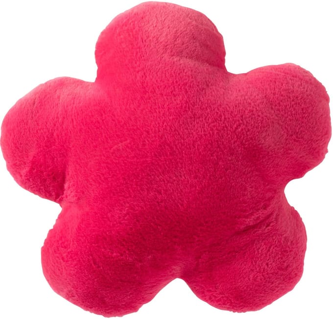 J-Line kussen Bloem - polyester - fuchsia