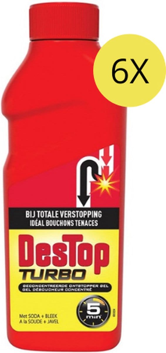 Destop Turbo Soda & Bleek - 6 x 0.5 l