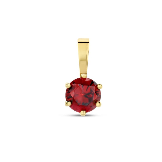 Marie Celeste hanger met geboortesteen zirkonia 9 mm - 4 - Goud