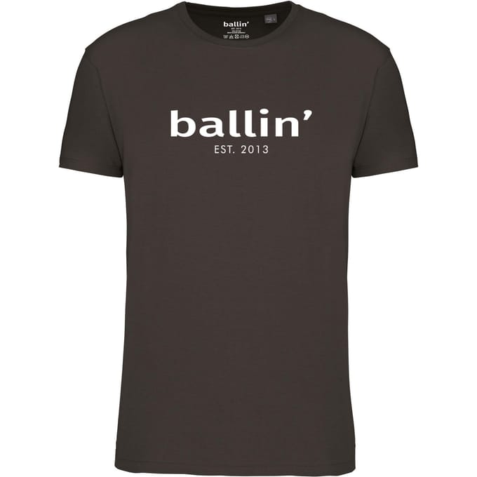 Ballin Est. 2013 - Heren Tee SS Regular Fit Shirt - Grijs - Maat S