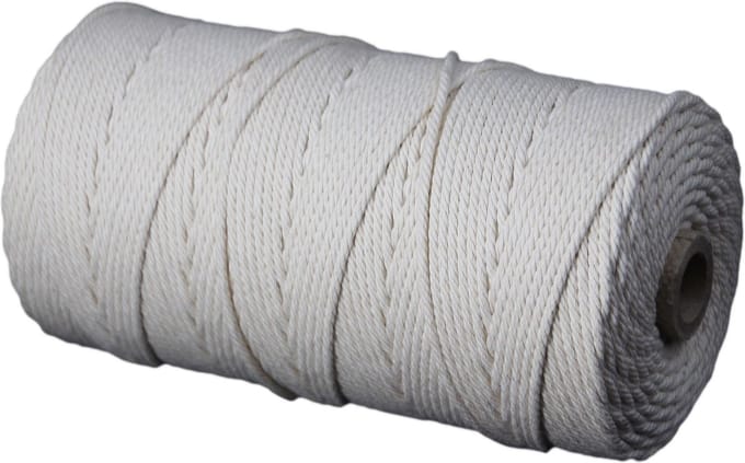 Katoenkoord - Ecru - Touw - spoel 500gr - dikte 2,8mm - lengte 175 mtr (Nr.48)