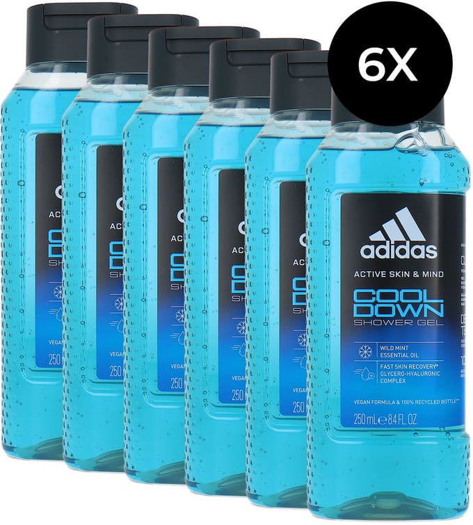 Adidas Cool Down Shower Gel - 6 x 250 ml