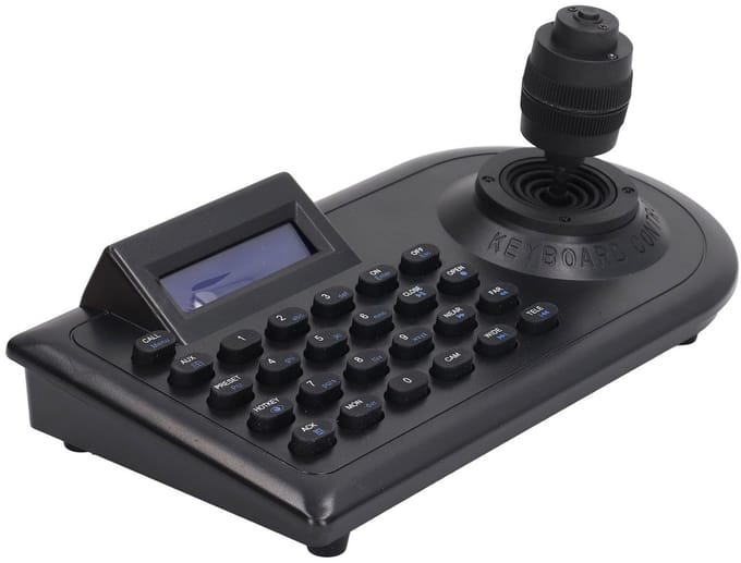 Allecto - PTZ-controller - CCTV-camera-controller - 3D-joystick met LCD-scherm - Compatibel met netwerkcamera's - Voor openbare veiligheid - Ideaal...