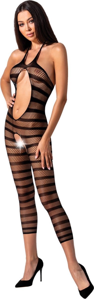 Passion - Woman Bs081 Bodystocking Black One Size