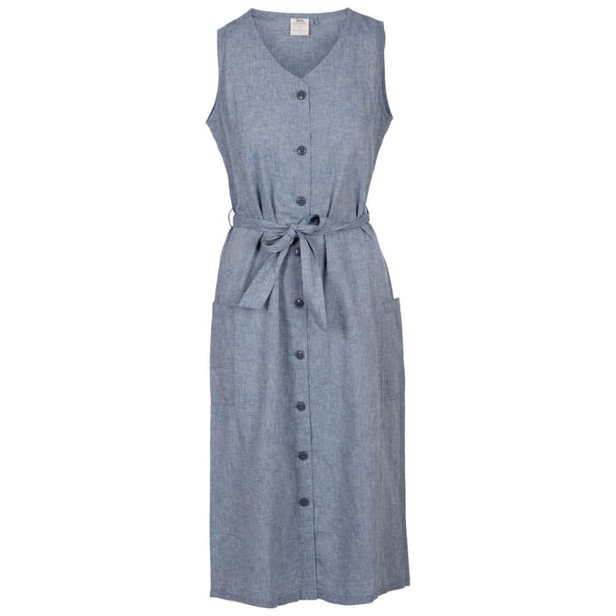 Trespass Dames/Dames Carol Chambray Jurk (Marine)