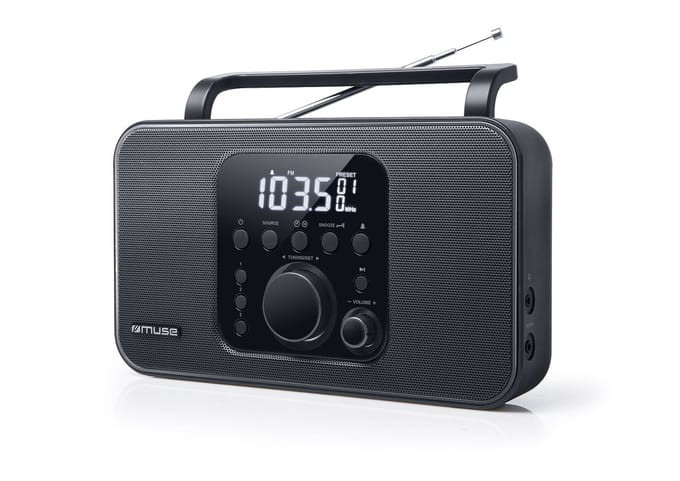 Muse M-091R - Portable stereo radio met wekkerfunctie