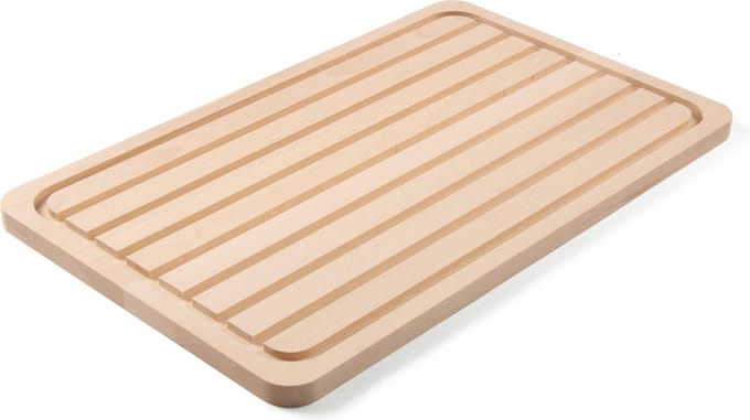 HENDI Stokbroodsnijplank - Essenhout - Sapgeul & Geribd - 530x325mm - Geolied