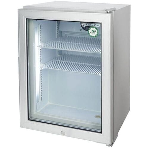 GASTRO-COOL Minibar vriezer - 51 liter - 1 glazen deur - Zilver