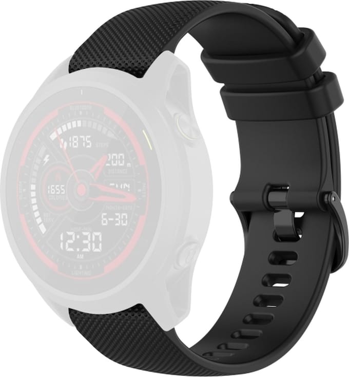 Siliconen bandje - geschikt voor Garmin Forerunner 745 - zwart