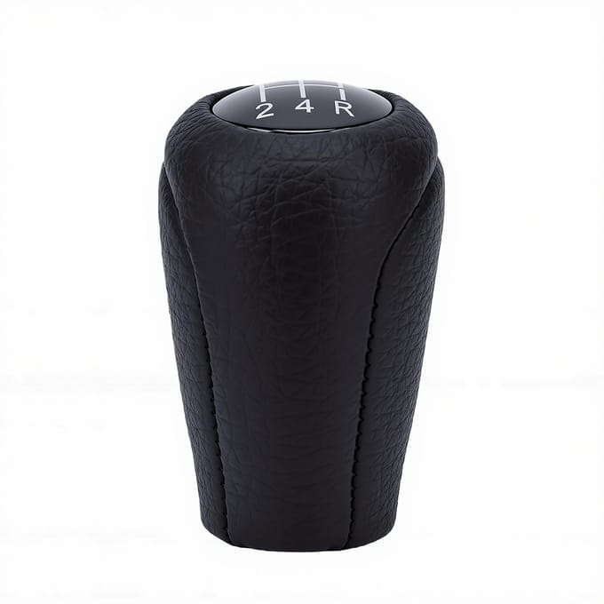 Leren Versnellingspook Arm Hoofdbal 5-traps Versnellingspookknop Vervanging voor Mazda 3 BK BL 5 CR CW black