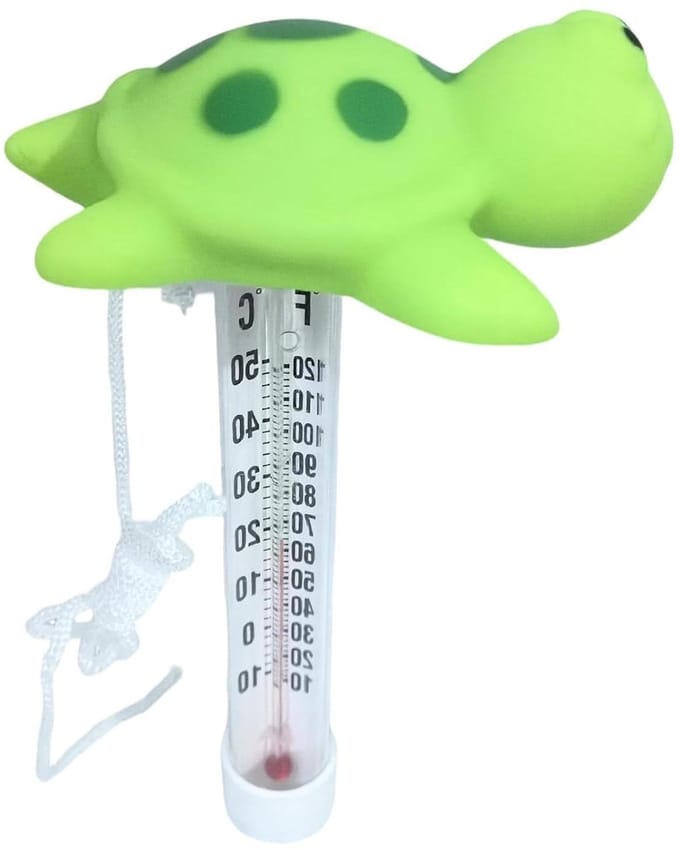 Zwembad Thermometer - Watermeter Drijvend - Watertemperatuur Meten - Grappig Schildpad Ontwerp - 9 Centimeter - Multicolor