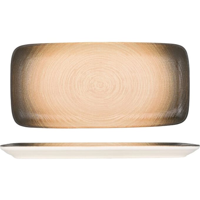 ID Fine Serveerschaal - Canyon - Porselein - 30x11 cm - set van 2