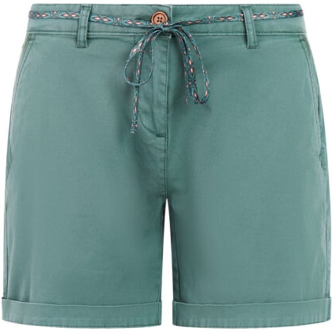 Protest PRTTulip - Korte broek Dames - Normale pasvorm - Knielengte - Knoopsluiting - Wit