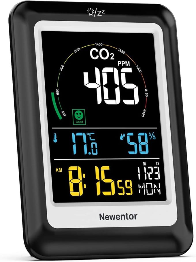 Fijnstofmeter - Luchtkwaliteitsmeter Voor Binnen - Co2 Meter - Binnenklimaat