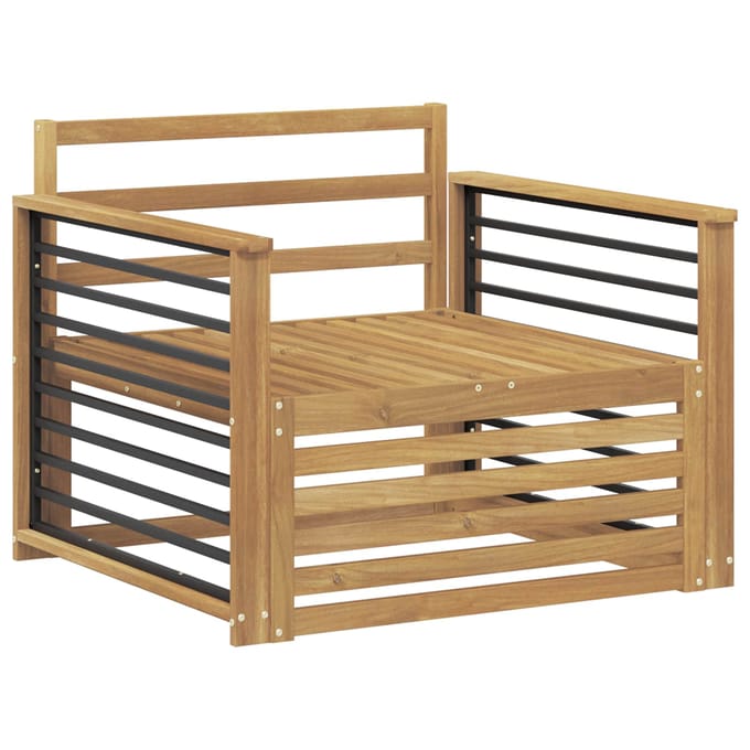vidaXL - Buitensofa - Massief - Acacia - Hout - Wit