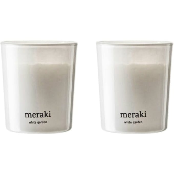 Meraki Geurkaarsen set White Garden klein