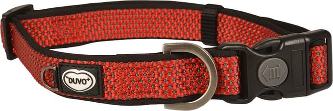Duvo+ East Halsband Nylon Rood L 35-55cm/20mm