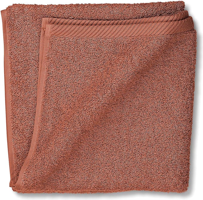 Handdoek, 50 x 100 cm, Katoen, Terrabruin - Kela | Ladessa