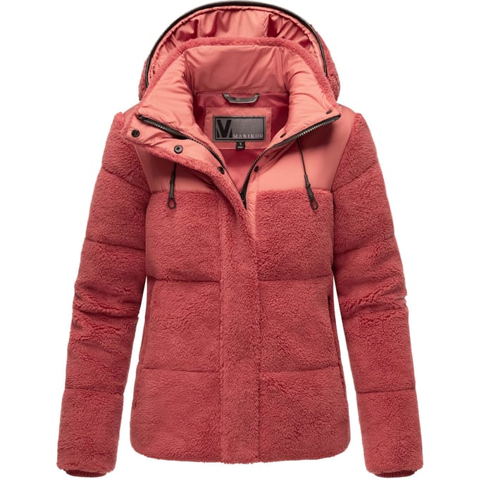 Marikoo dames teddy puffer jas met capuchon – model Kaguraa