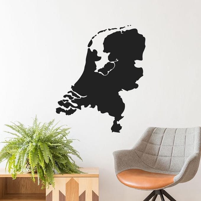 Muursticker van Nederlandse Kaart