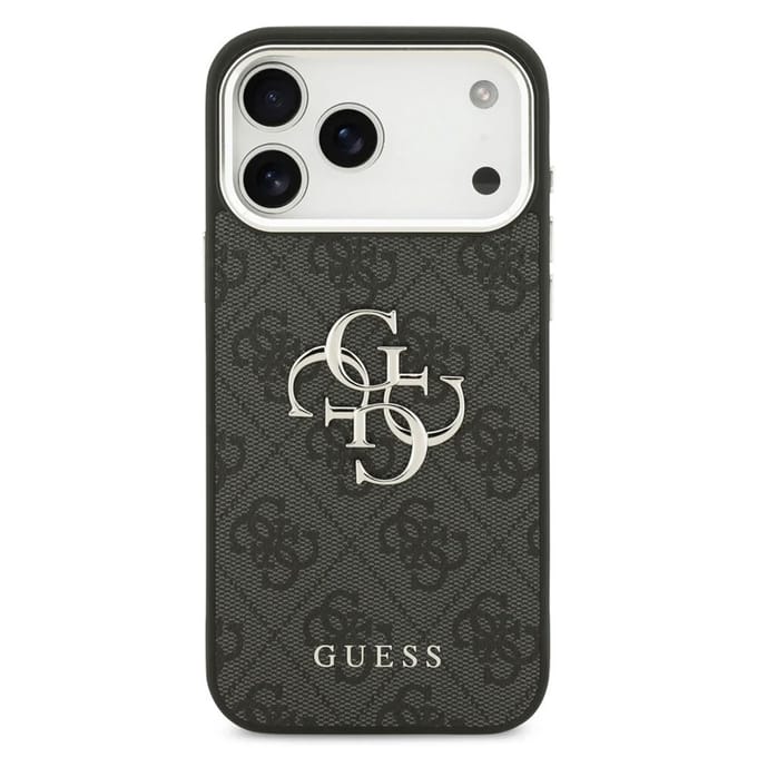Guess Back Cover - iPhone 17 Pro - Zwart - Harde back voor valbescherming - Big Metal Logo
