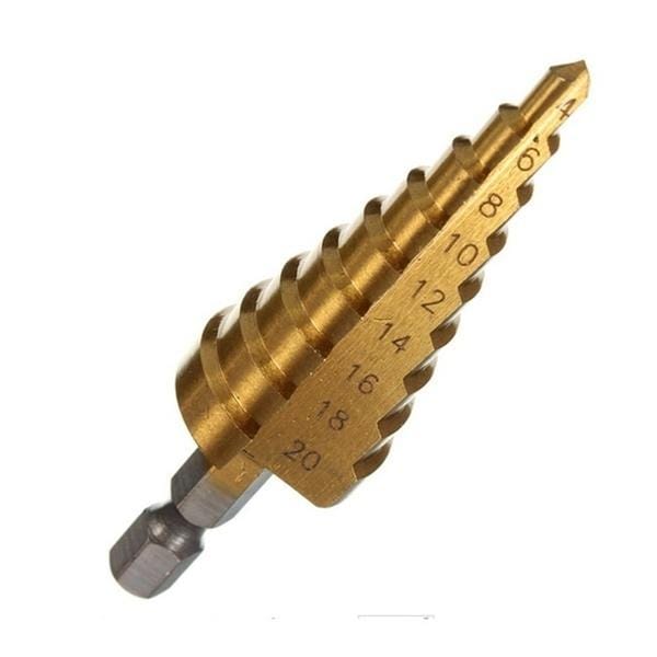 Perfect Home Garden Steel Step Cone Titanium boor gereedschap gatensnijder gereedschap 4-32mm