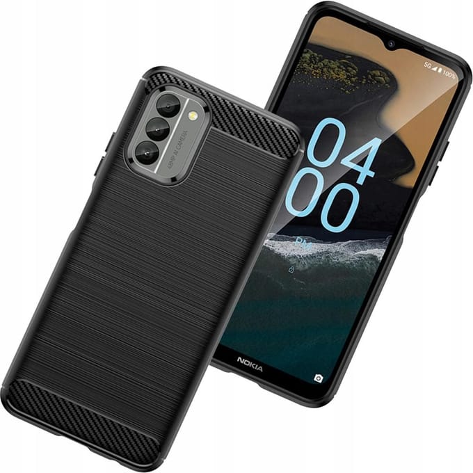 Hurtel Carbon Case Cover for Nokia G400 Flexible Silicone Carbon Cover Black