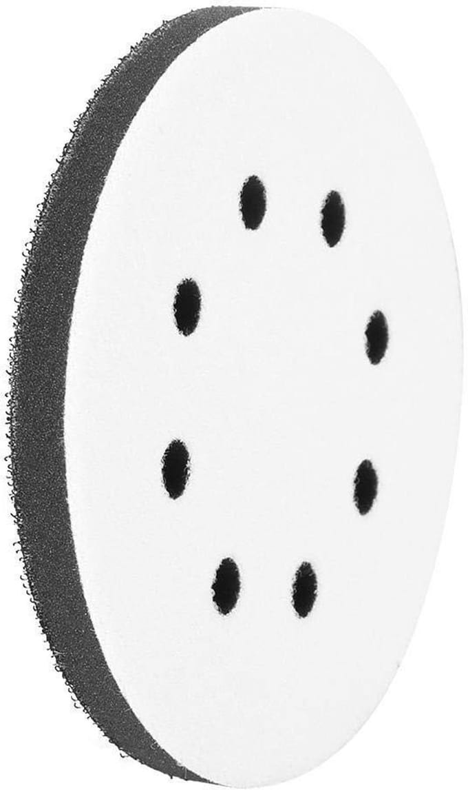 Dailygoods 125 mm Soft-Buffer Spon-Interface Kussen - Dempingsfunctie - Wit - Schuurschijf Accessoire - Eenvoudig te Installeren - Geschikt voo...