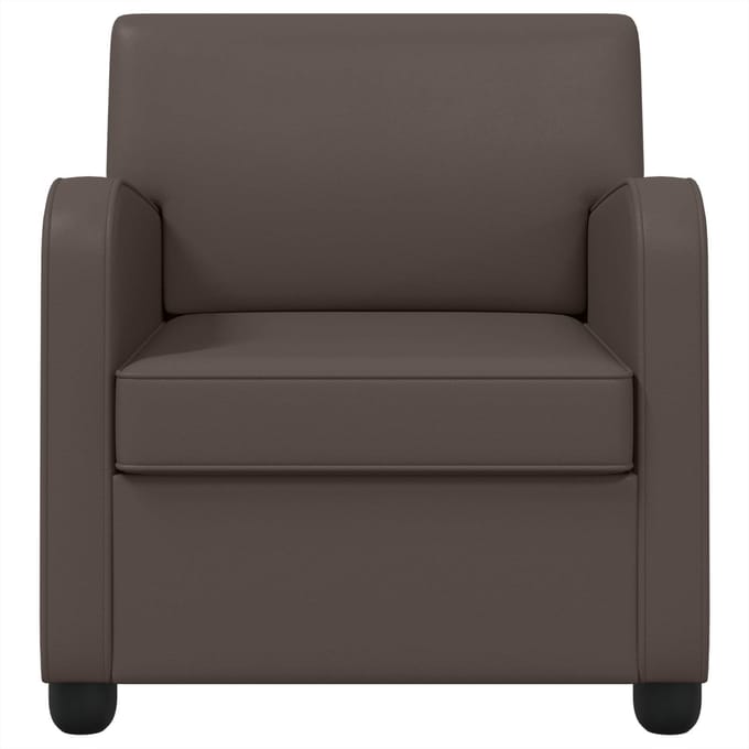 vidaXL - Fauteuil - Glanzend - Bruin - Kunstleer
