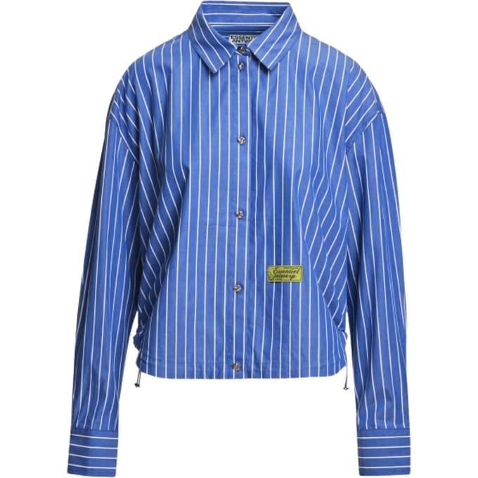 Essentiel Antwerp Cropped Shirt Blouses Lichtblauw Kabu