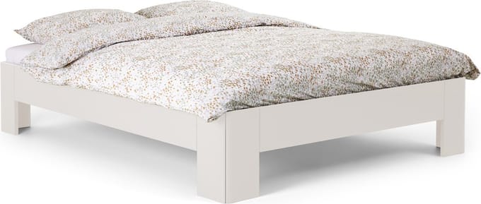 B Bright Fresh 400 Bed 120 x 200 cm - Bedframe Wit - Bedombouw - Instaphoogte: 40cm - Tweepersoonsbedden